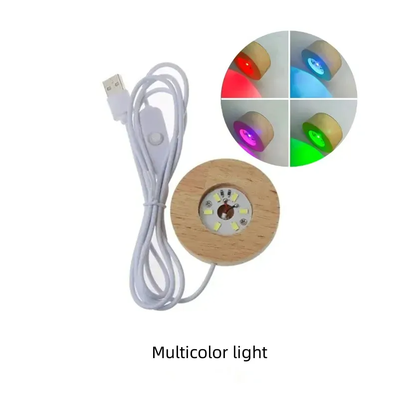 Wood LED Light Base