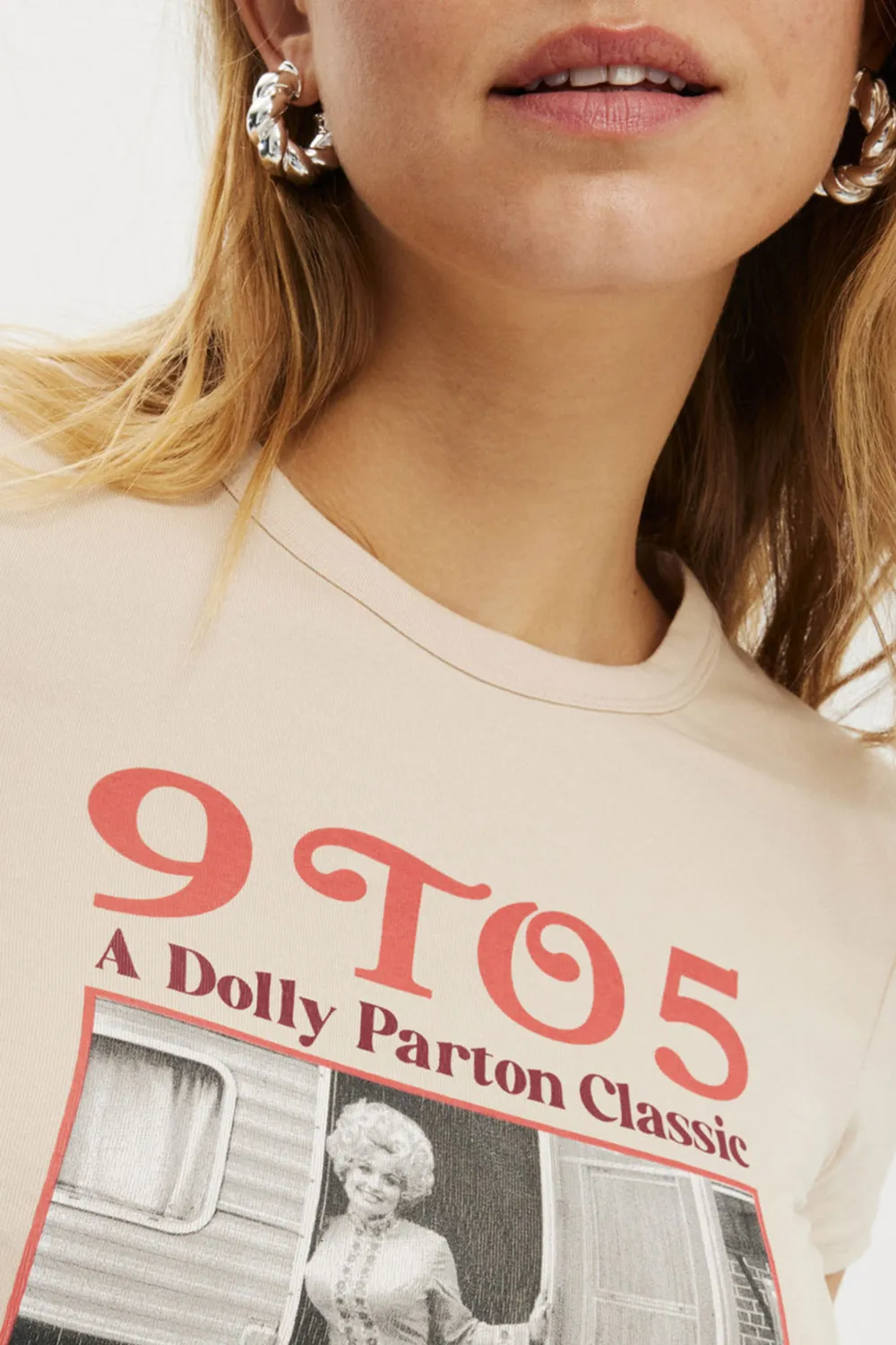 Dolly Parton Printed Cropped Simple T-Shirts