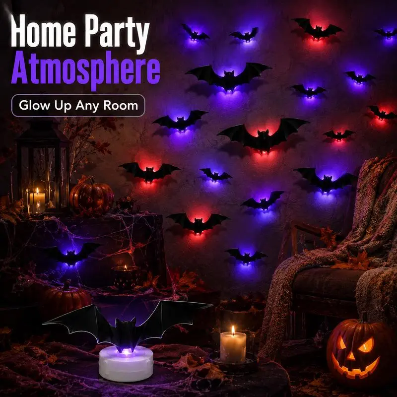 Halloween Led Glowing Bat, Party Decorations Wall Decorations