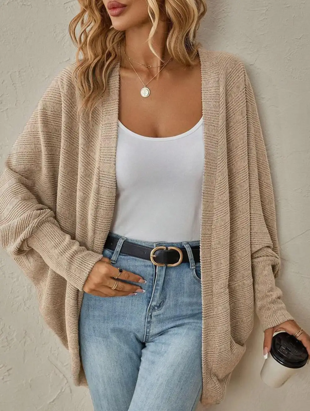 Mid Length Knitted Cardigan