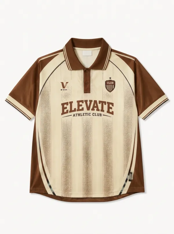 Unisex Elevate Athletic Club Striped Printed Polo Shirt