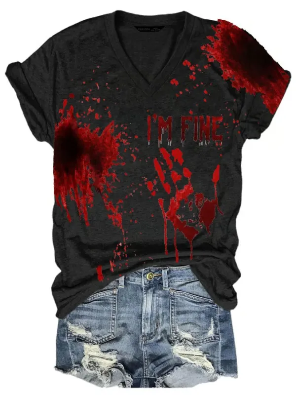 Halloween Ladies Print T-Shirt