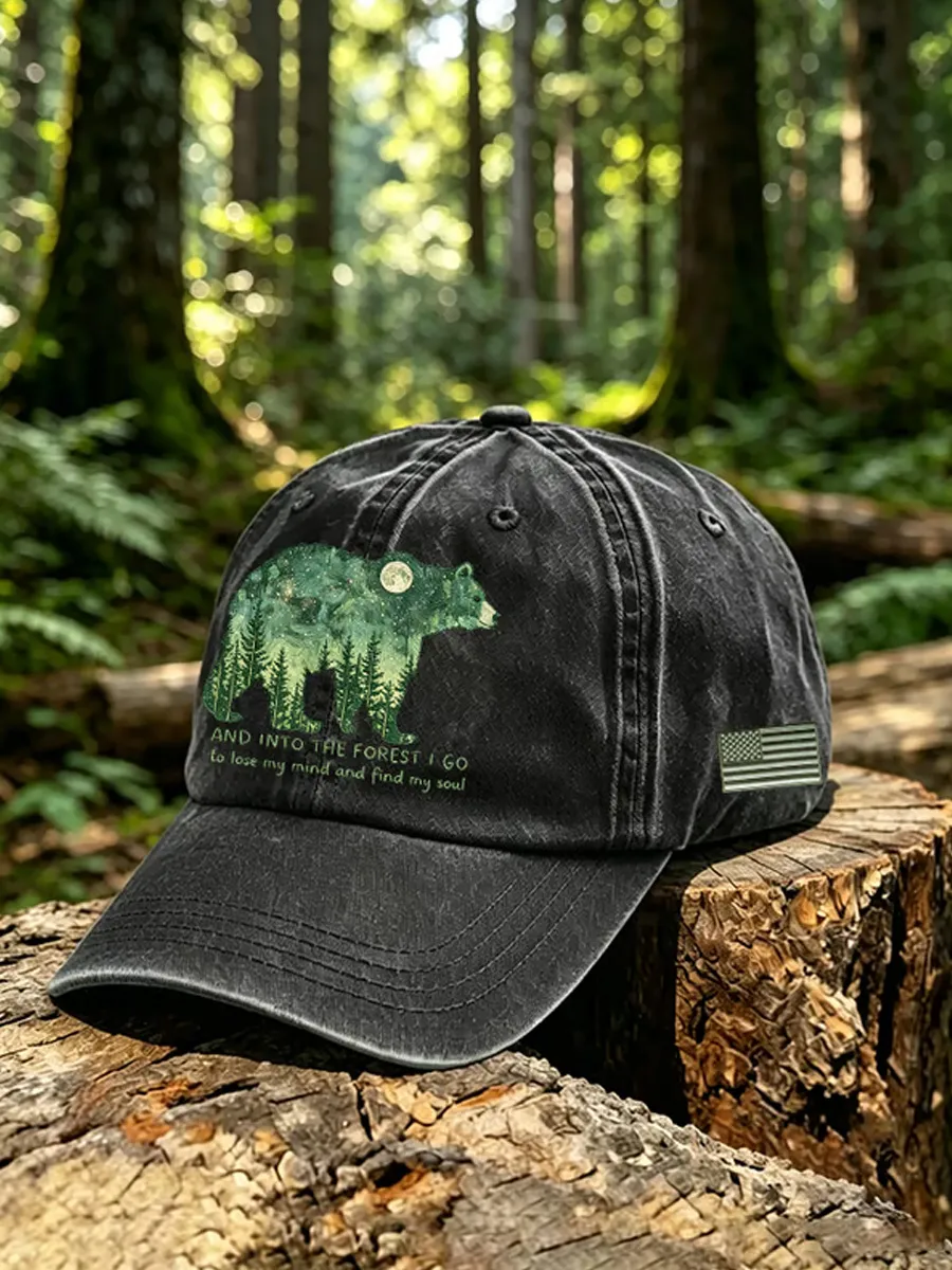 Unisex Vintage And Into The Forest I Go To Lose My Mind And Find My Soul Printed Hat