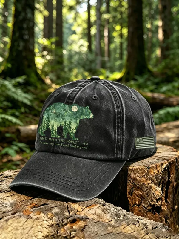 Unisex Vintage And Into The Forest I Go To Lose My Mind And Find My Soul Printed Hat