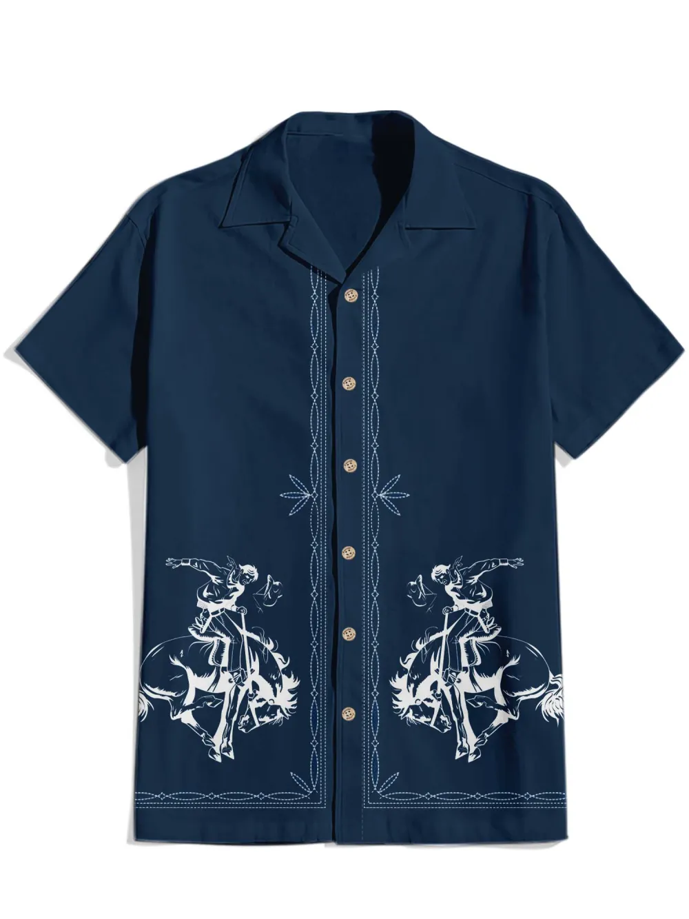West Cowboy - 100% Cotton Cuban Collar Shirt