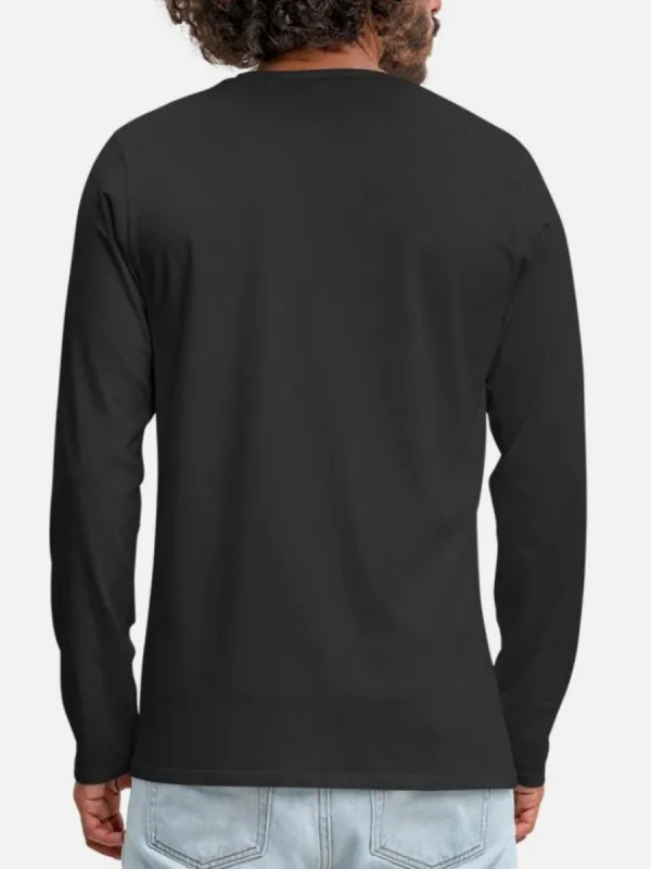 Men's Fun Handshake Print Casual Style Long-Sleeved T-Shirt