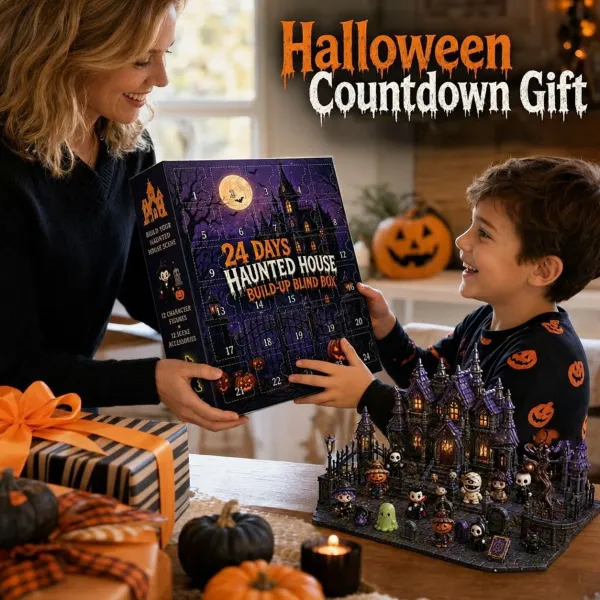 2026 Halloween 24Days Haunted House Advent Calendar（26 * 18 * 3CM）
