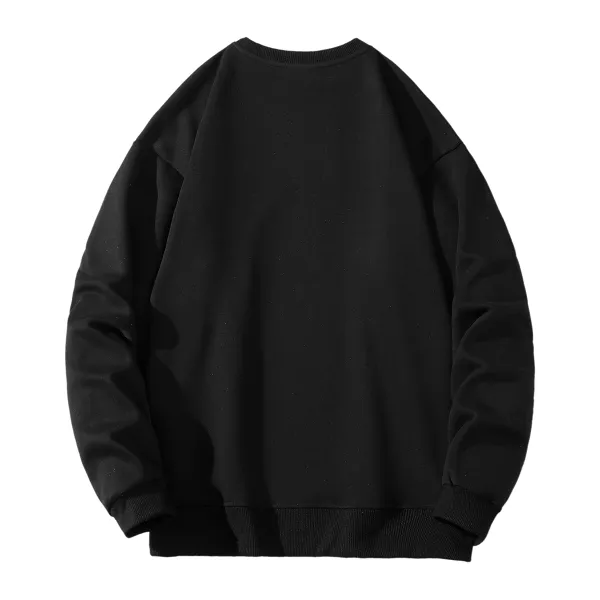 Crew Neck Sweatshirt With Botanical Graphic And Vintage Style