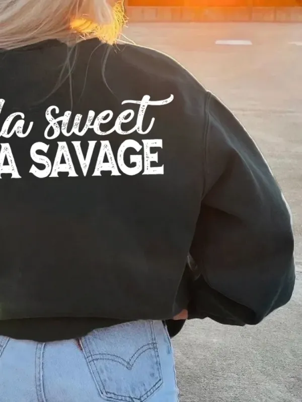 Crew Neck Graphic Sweatshirt