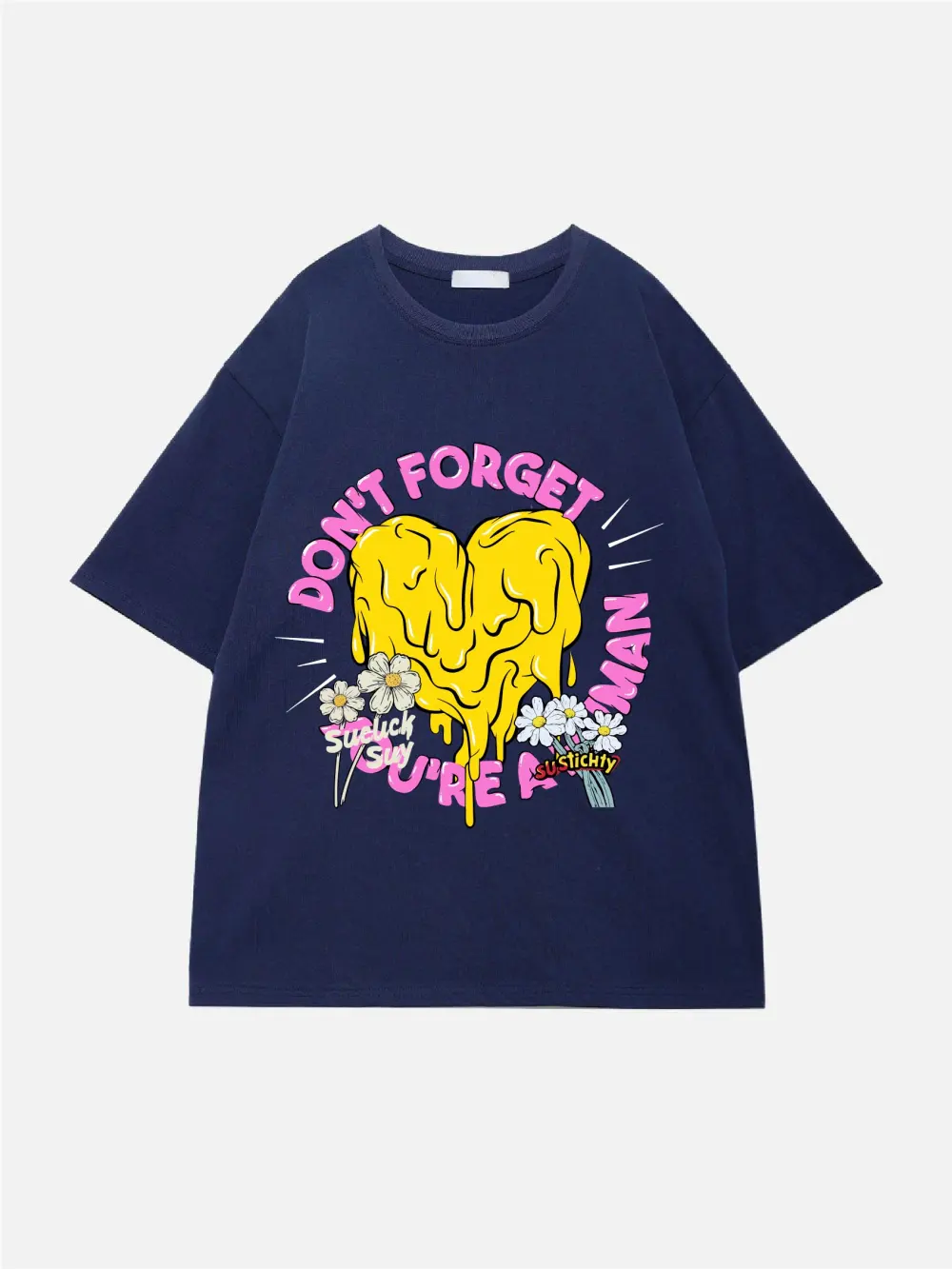 Women's Heart - Shaped Font Graphic Tee