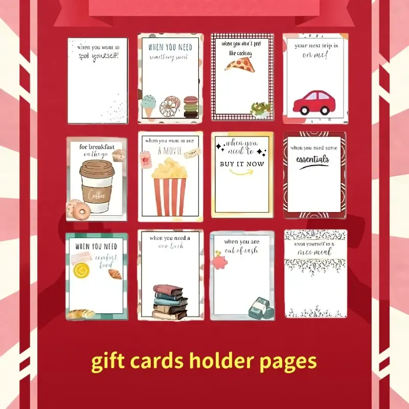 Christmas Gift Card Book Diy Spiral Bound Gift Card Book