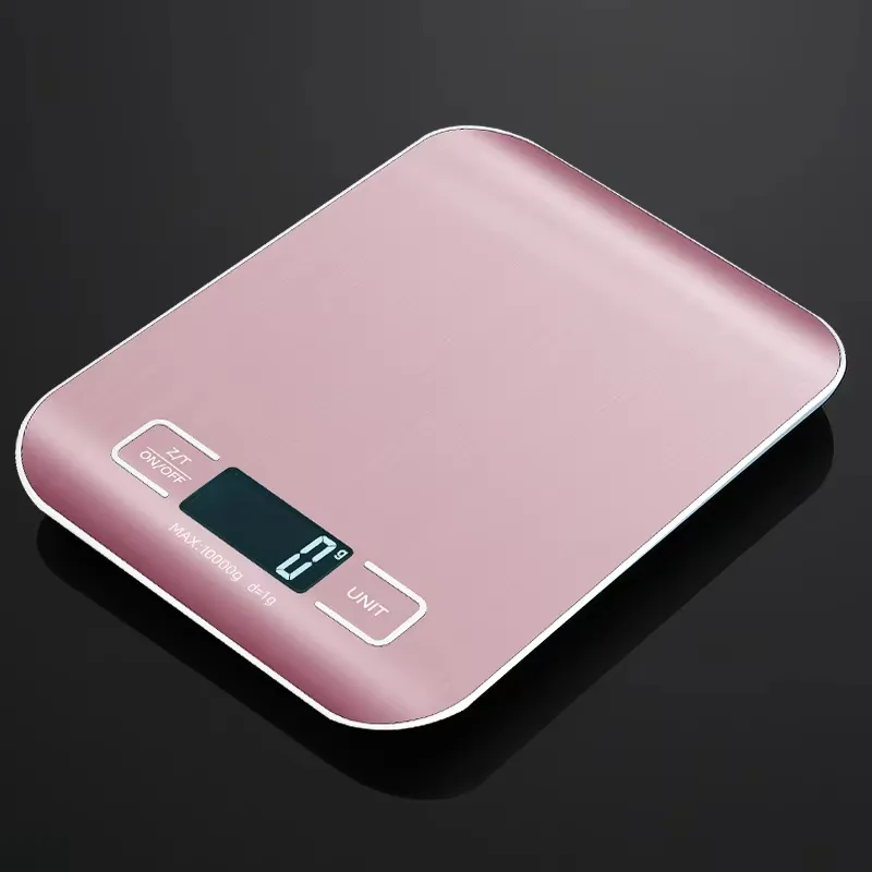Stainless Steel Digital Kitchen Scale With LCD Display, Made Of Stainless Steel