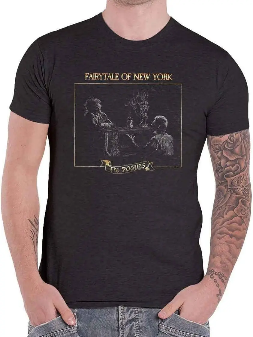 Men's Fairytale of New York Printed Round Neck T-Shirt