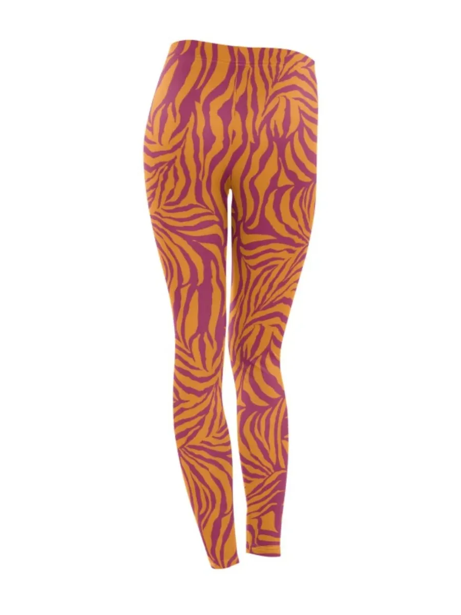High-Waisted Zebra Leggings