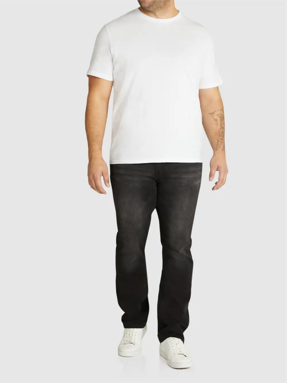 BLACK WASHED JEANS WITH RELAXED FIT FOR DAILY CASUAL