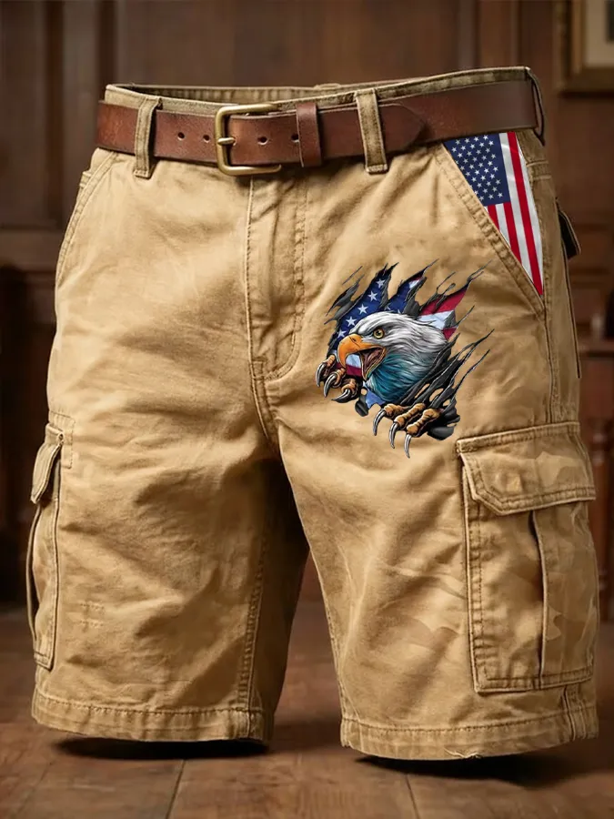 Men's 250th Anniversary Casual Cargo Shorts