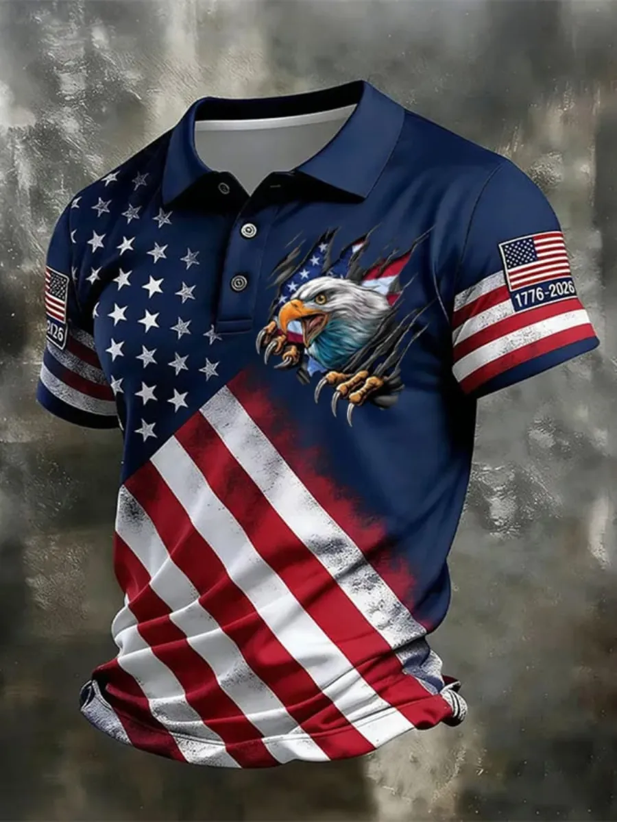 Men's America Anniversary Short-Sleeve Polo Shirt