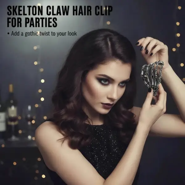 3pcs Metal Black Spider Web Hair Clips