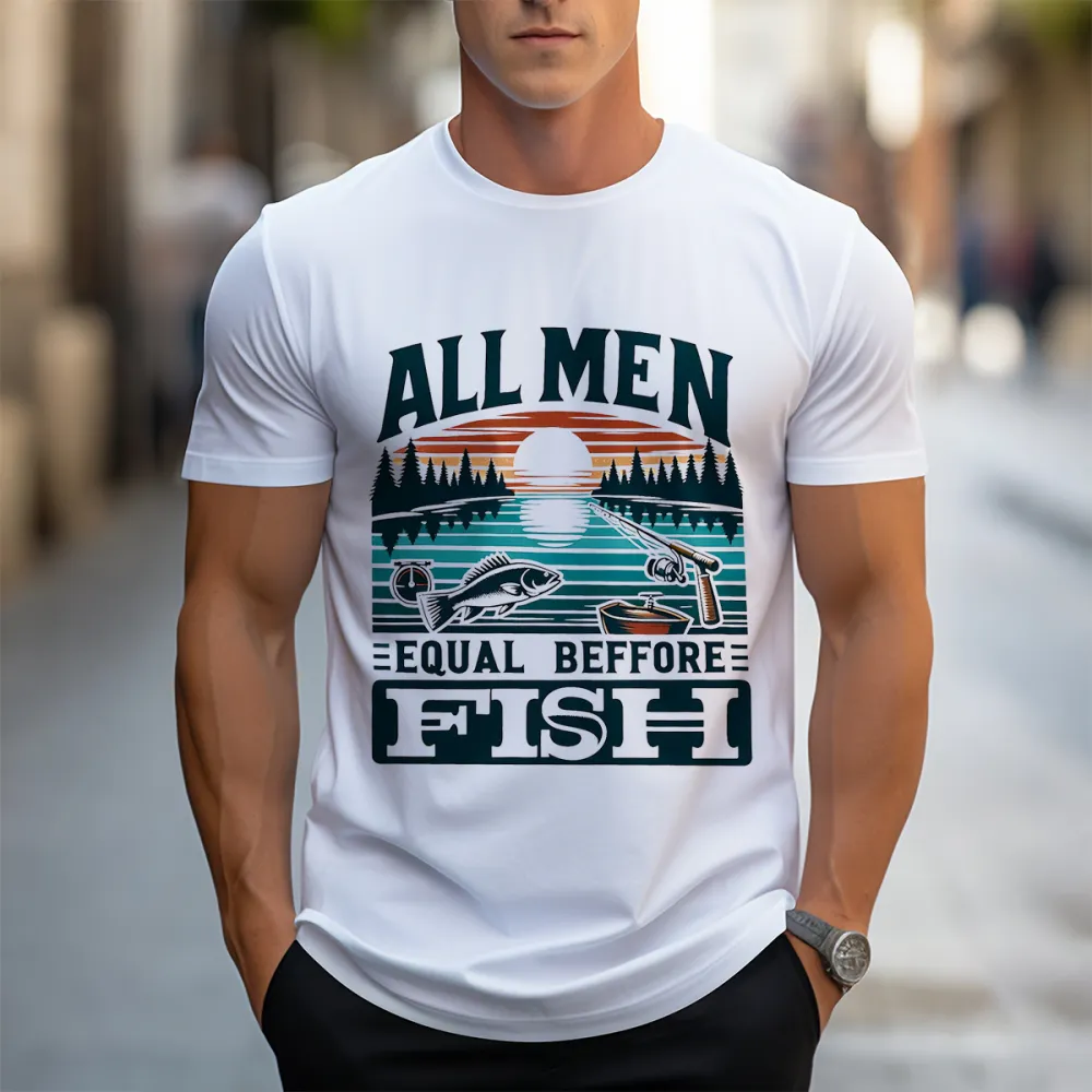 Outdoor Fishing Equality Themed T-Shirt