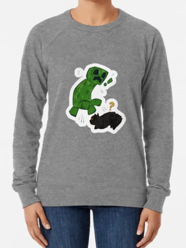 Creeper & Cat Graphic Casual Sweatshirt