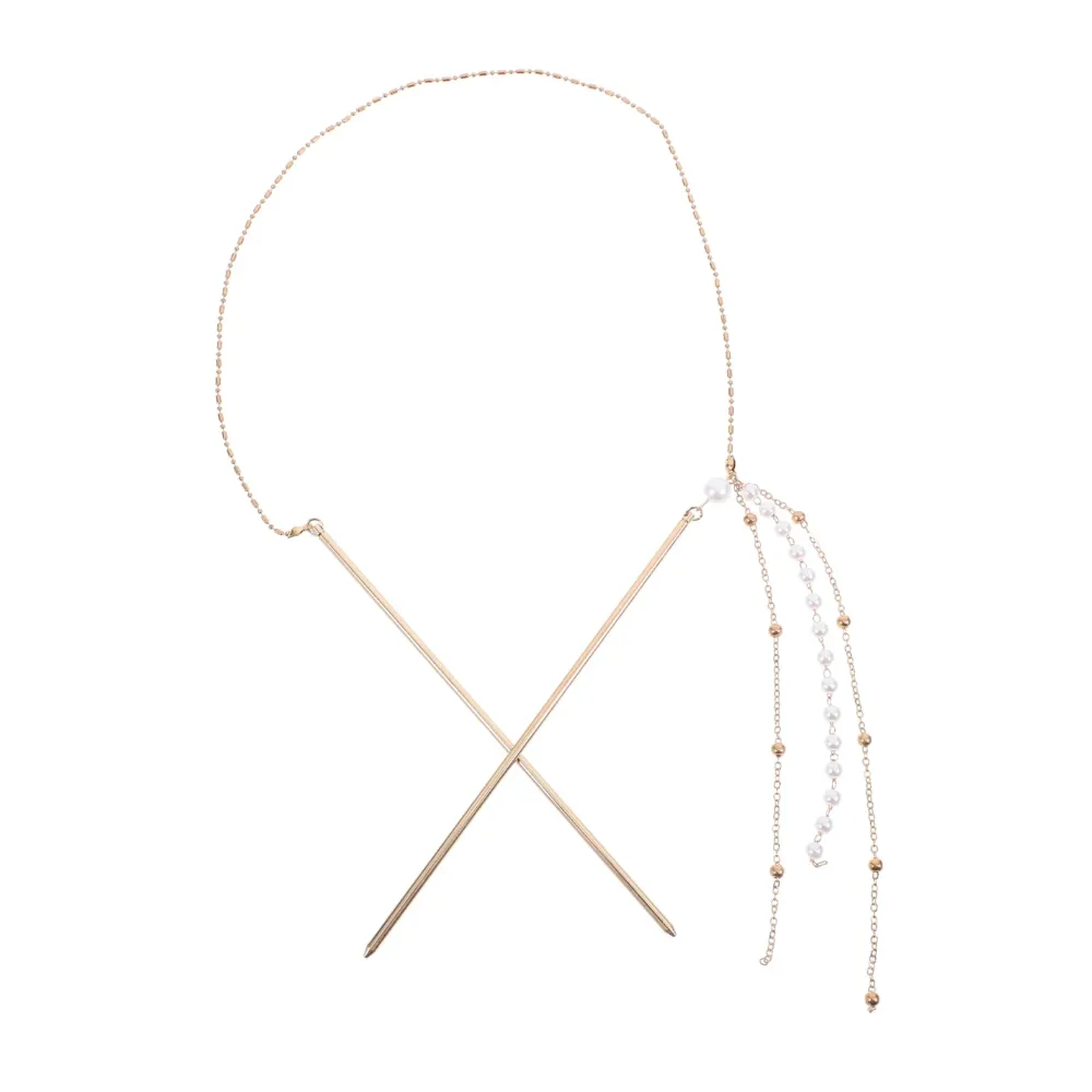 Tassel Rhinestone Metal Vintage Hair Clip