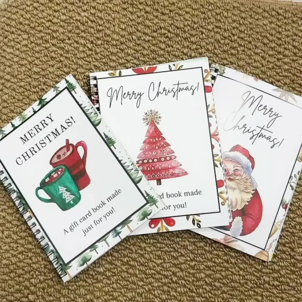 Christmas Gift Card Book Diy Spiral Bound Gift Card Book