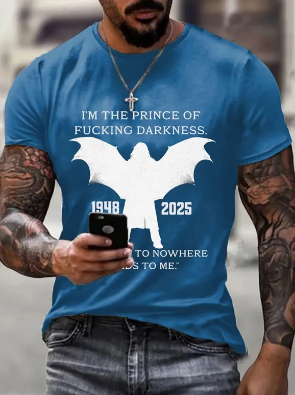 Men'S Prince Of Darkness Printed Casual T-Shirt
