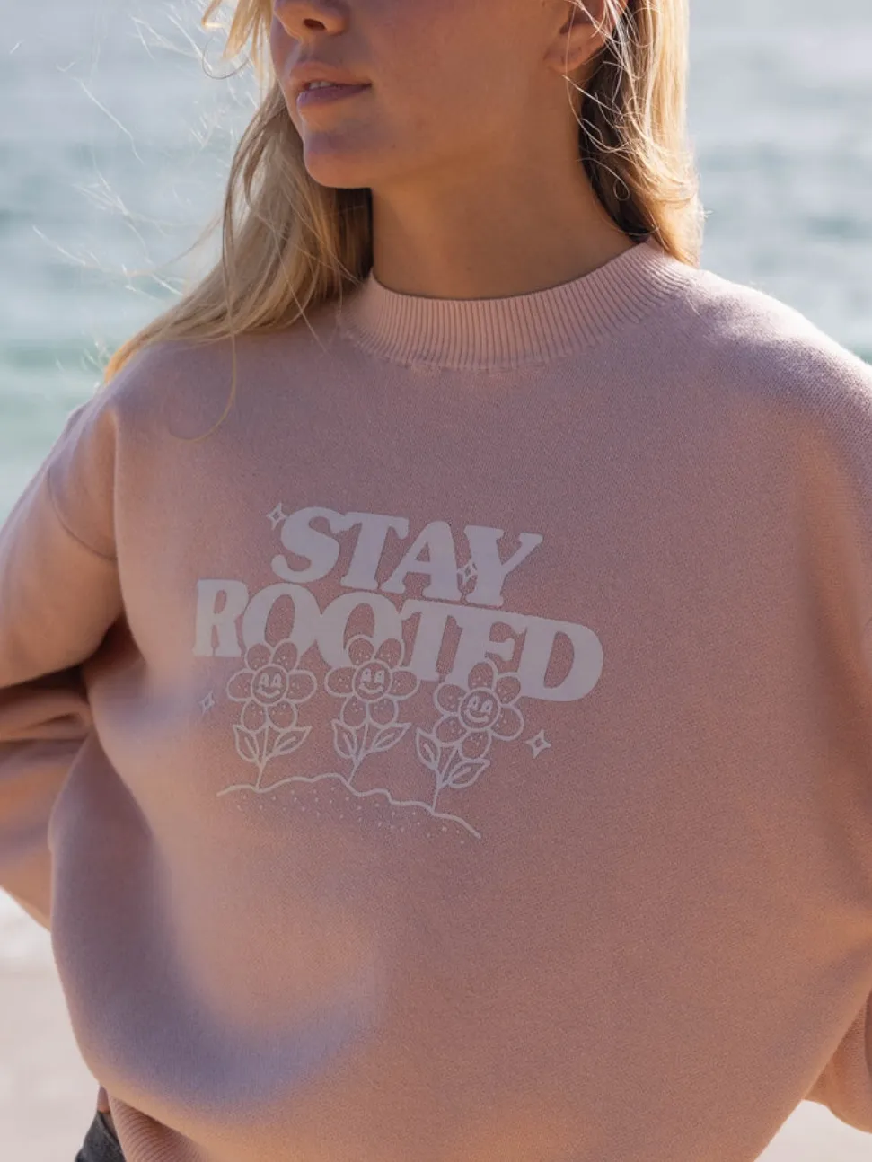 Women's Fashionable Floral Long-Sleeved Crew-Neck Hoodie