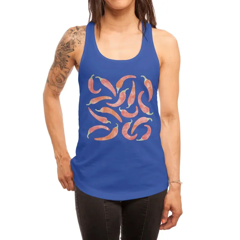 Red Chili Peppers On Cream Tank