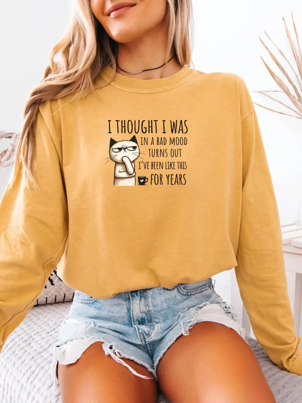 Funny Cat Print T-Shirt