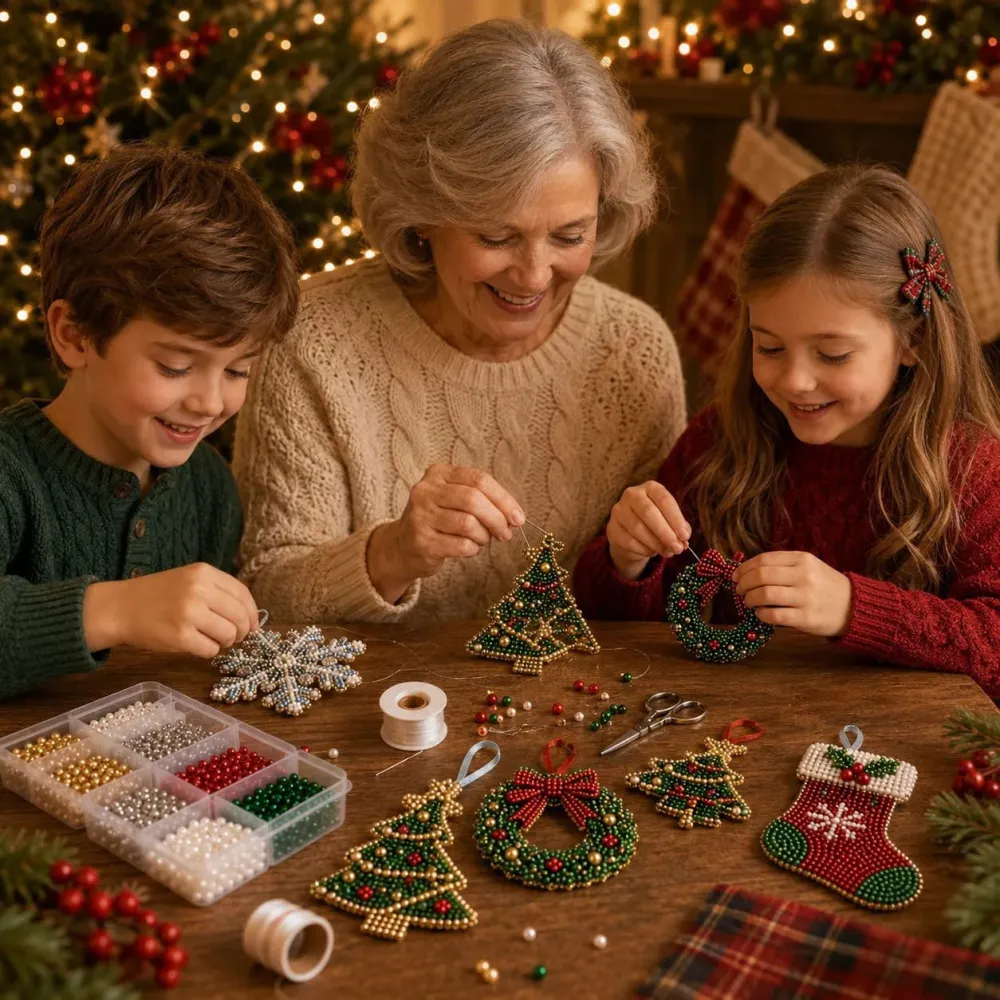 Christmas  Beaded Ornaments DIY Kit