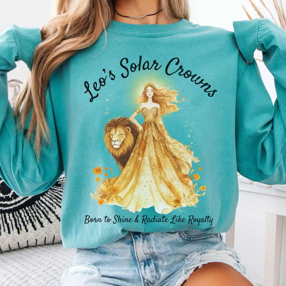 Leo's Solar Crowns Zodiac Long Sleeve Tee