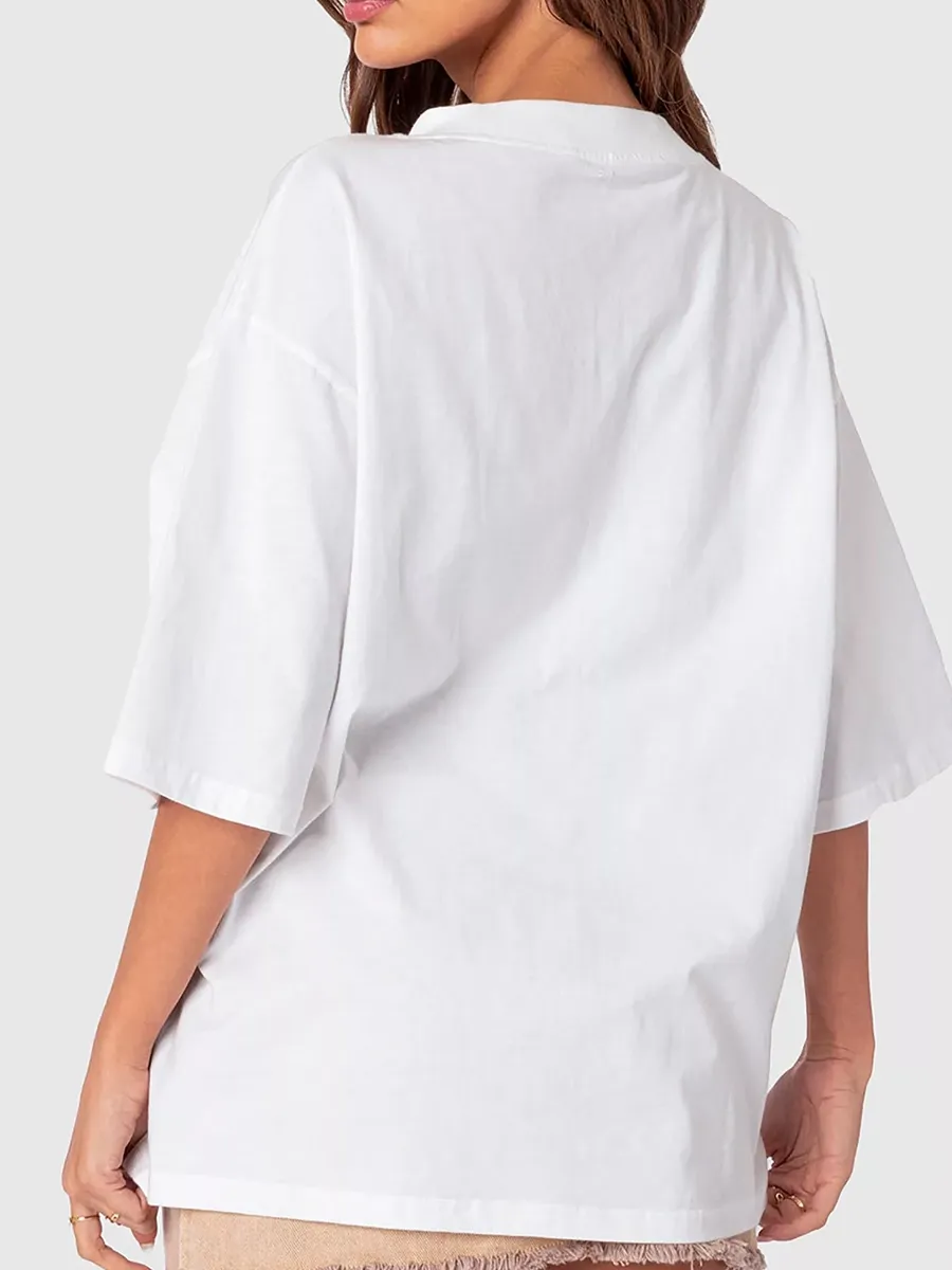 Lady 76 Digital Print Long T-Shirt