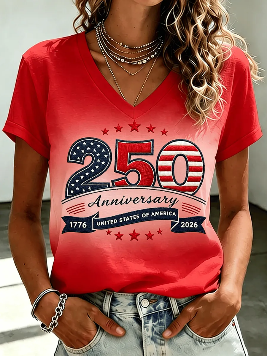 Women's USA 250th Anniversary Print T-Shirt