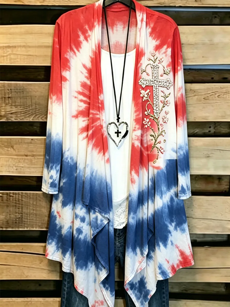 Women's Casual Floral Print Cardigan