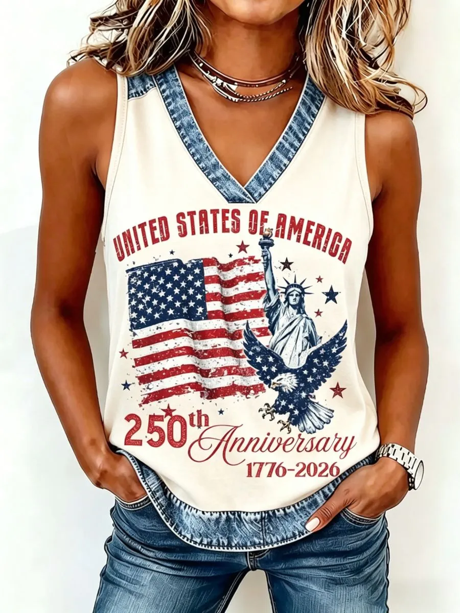 Women's 250th Anniversary Celebration Printed Tank Top