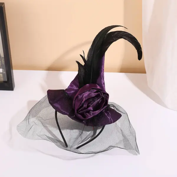 Halloween Witch's Pointed Hat Headdress Holiday Party （38.5*33cm）