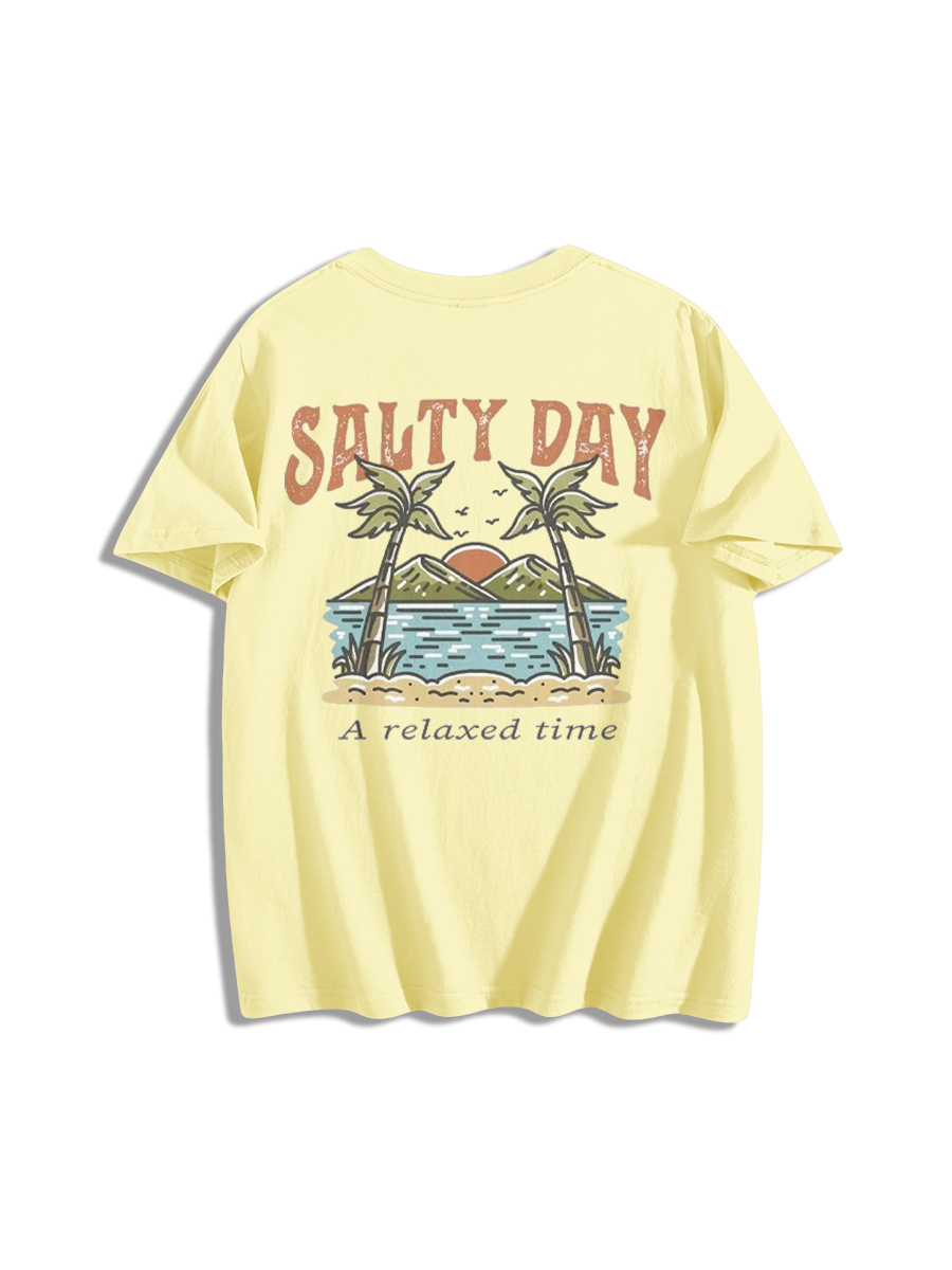 Tropical Salty Day Relax Graphic T-Shirt