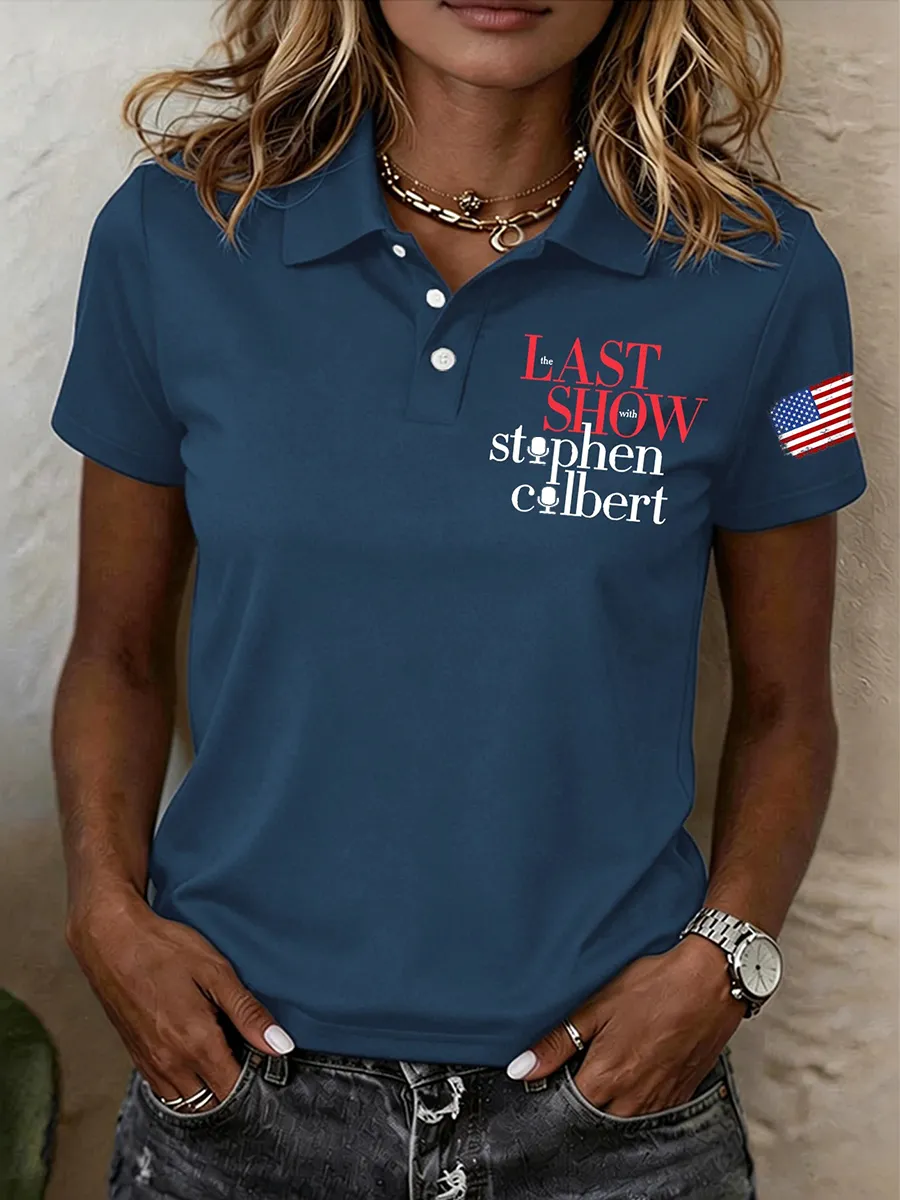 Women's Last Show Print Polo Shirt