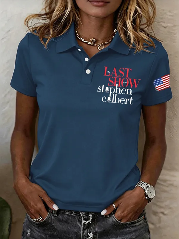Women's Last Show Print Polo Shirt