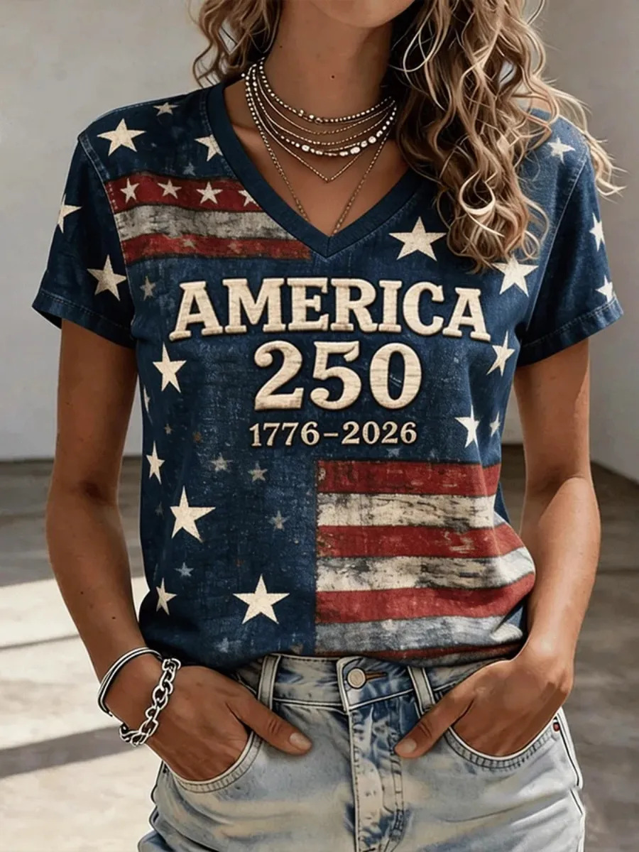 Vintage American 250th Anniversary Print Women's T-Shirt