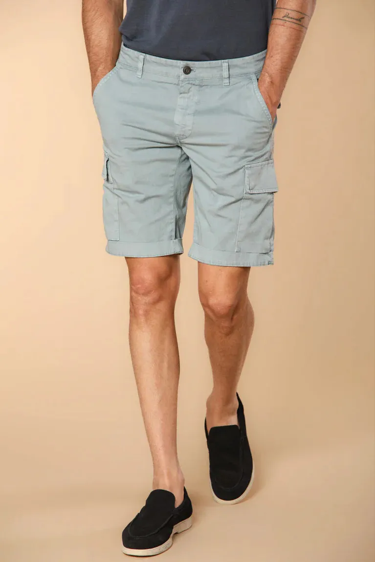 Light Blue Men's Fashion Slim Fit Cotton Shorts