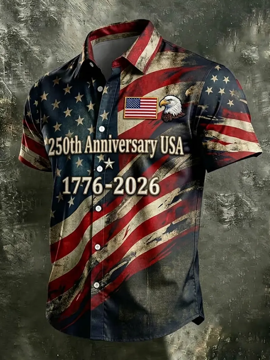 Men's American 250th Anniversary Short Sleeve Shirt