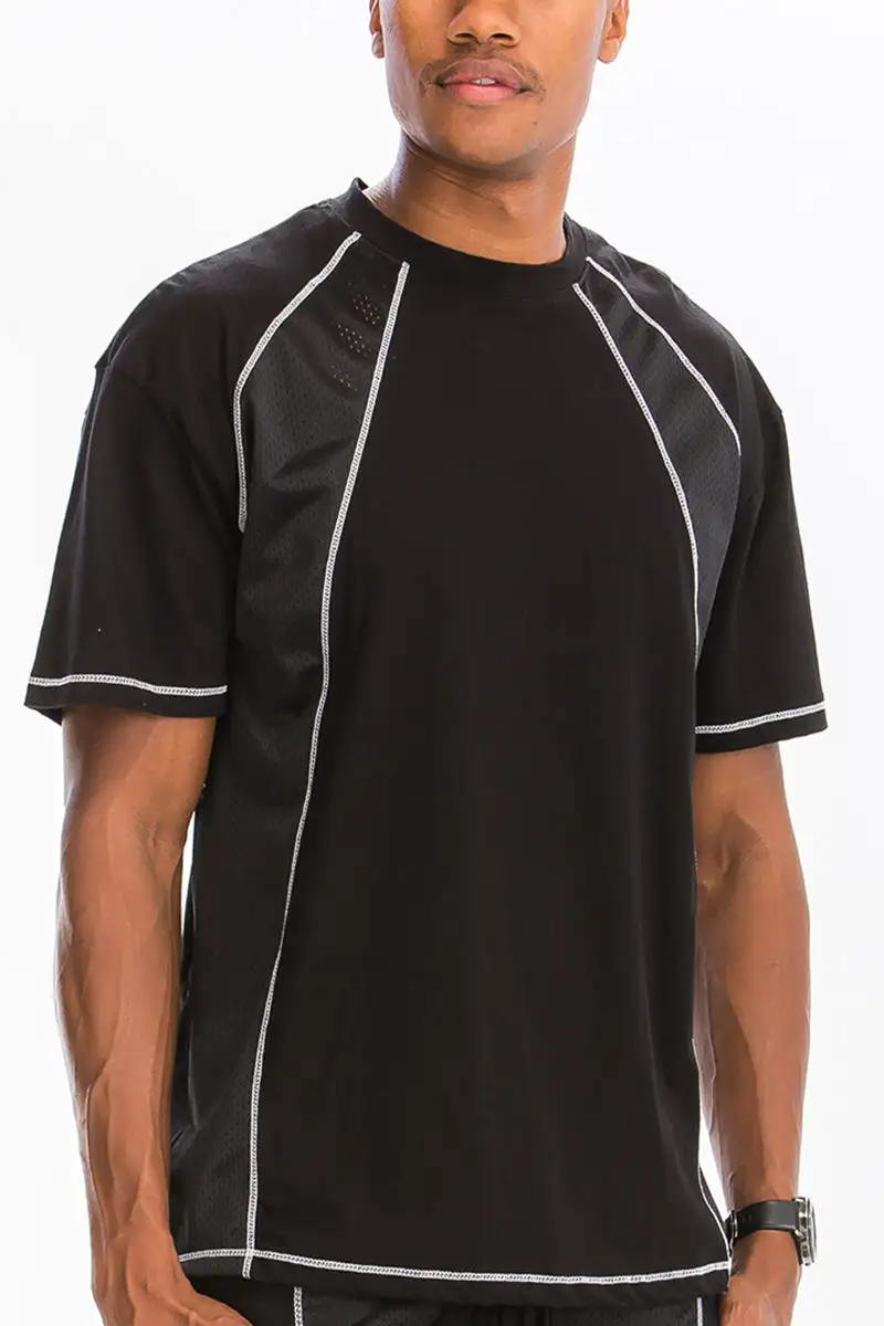 Mesh Contrast T-Shirt