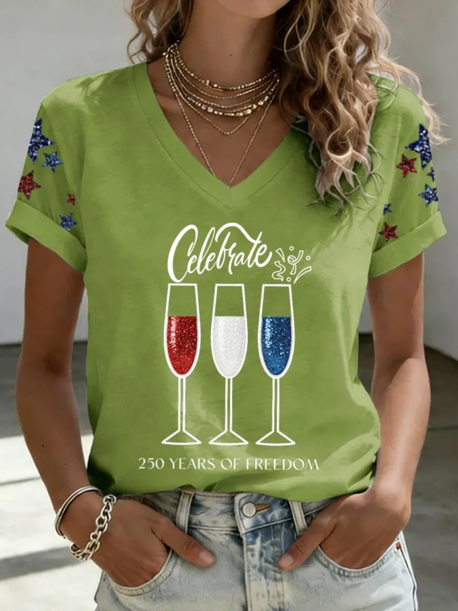 Women's American 250th Anniversary Printed T-Shirt