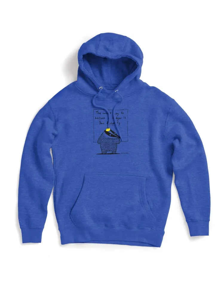Retro Badger Illustration Hoodie