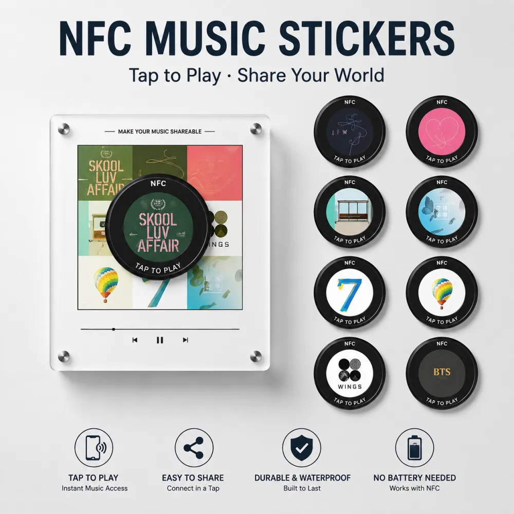 Personalized NFC Music Photo Musical Night Light Fridge Magnet