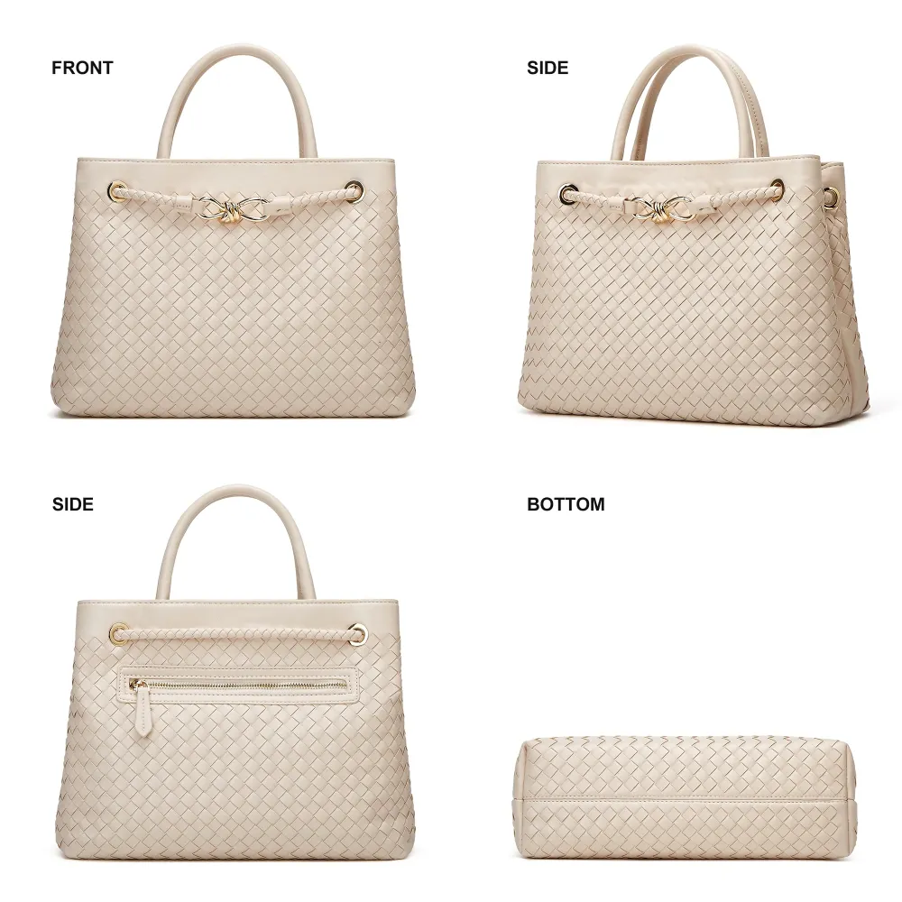 Solid color handbag