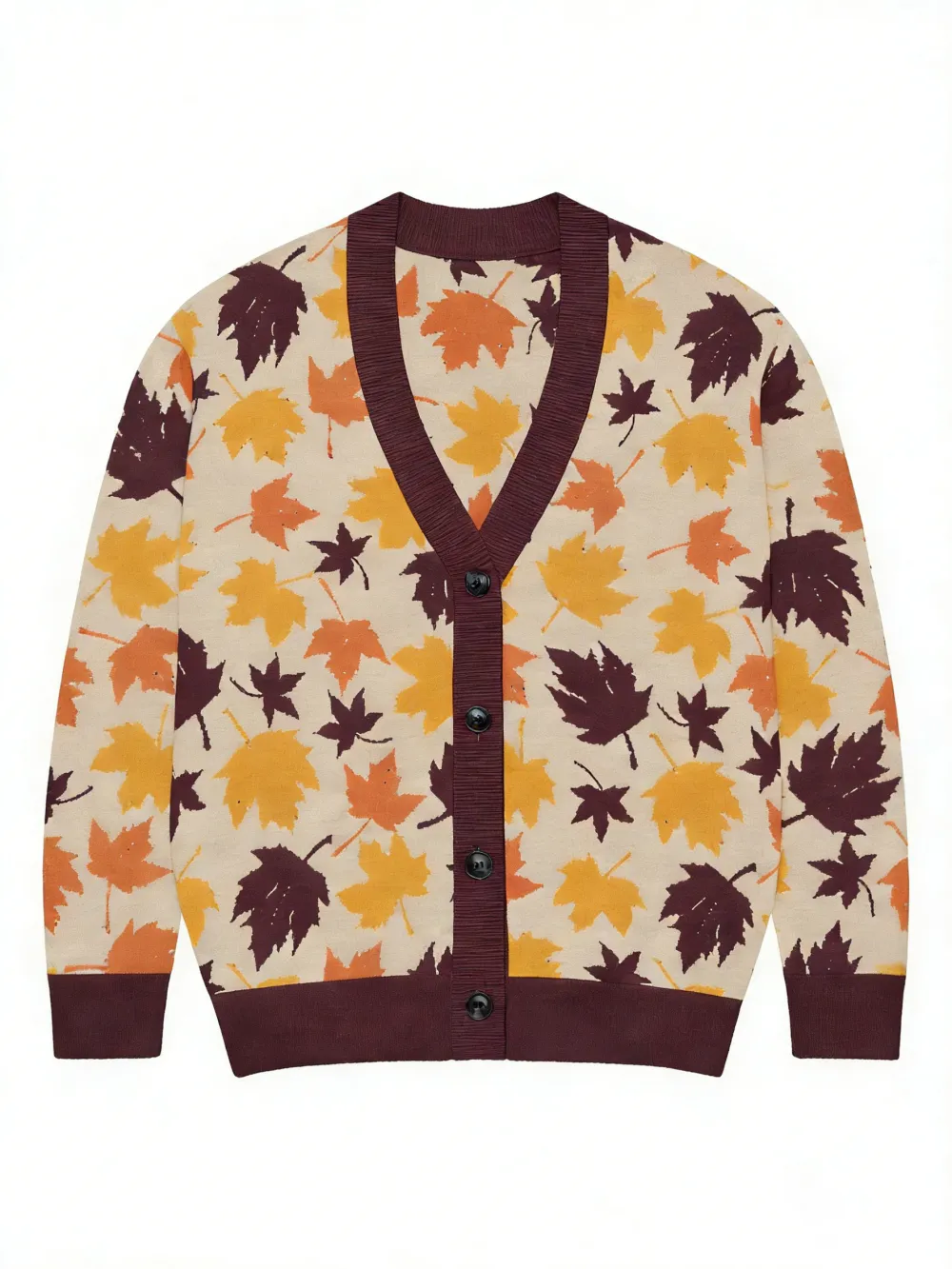 Leaf V-Neck Cardigan