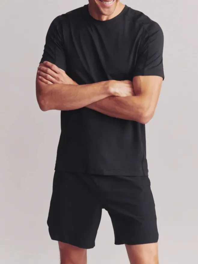 Black Cotton Stretch T-Shirts
